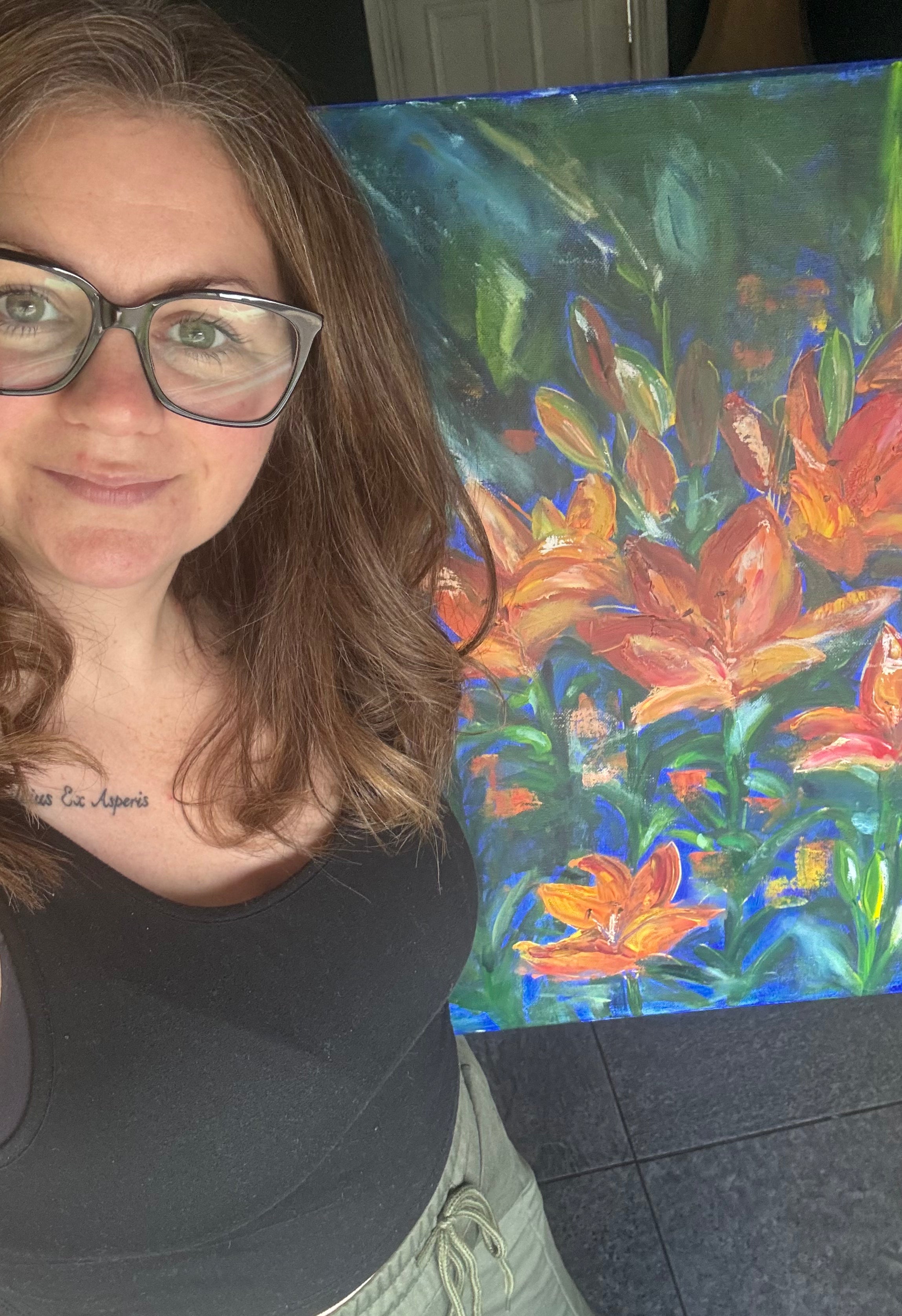 Original oil painting on canvas, ‘Where the light gets in’ 42cm x 60cm