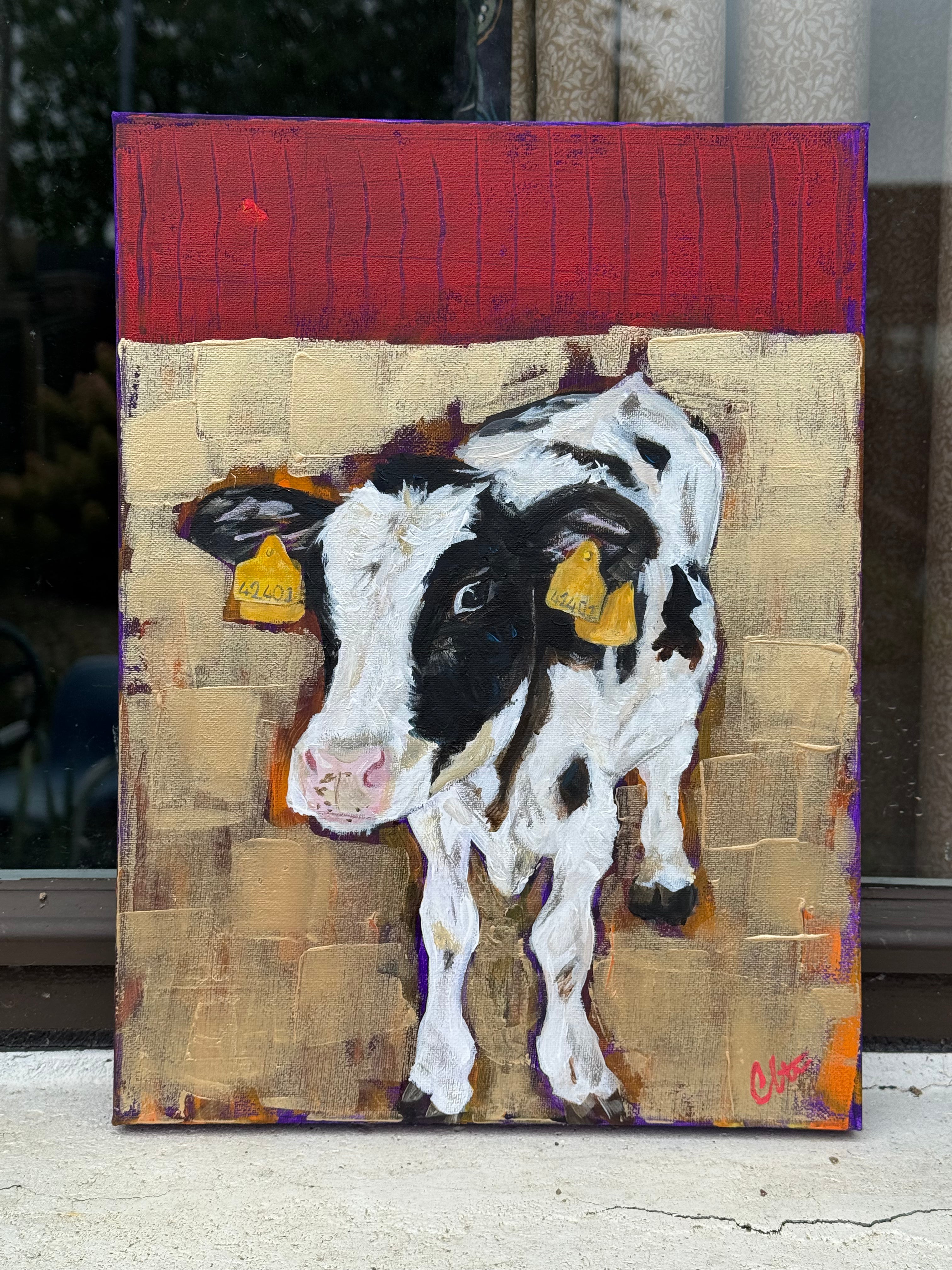 ‘Red’ original acrylic portrait
